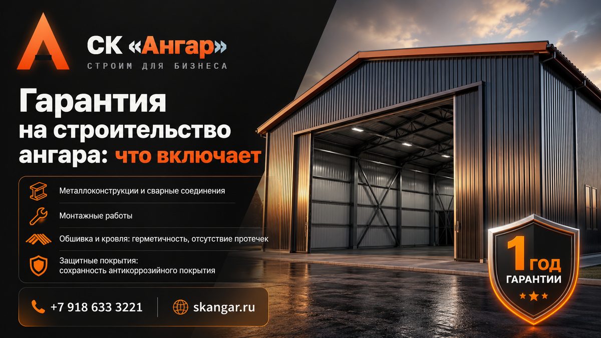 Гарантия на строительство ангара: что включает