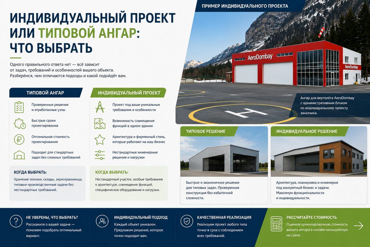 Индивидуальный проект или типовой ангар: что выбрать