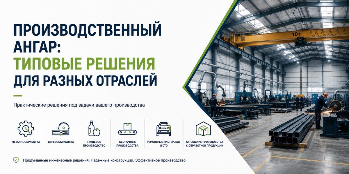 Производственный ангар: типовые решения для разных отраслей