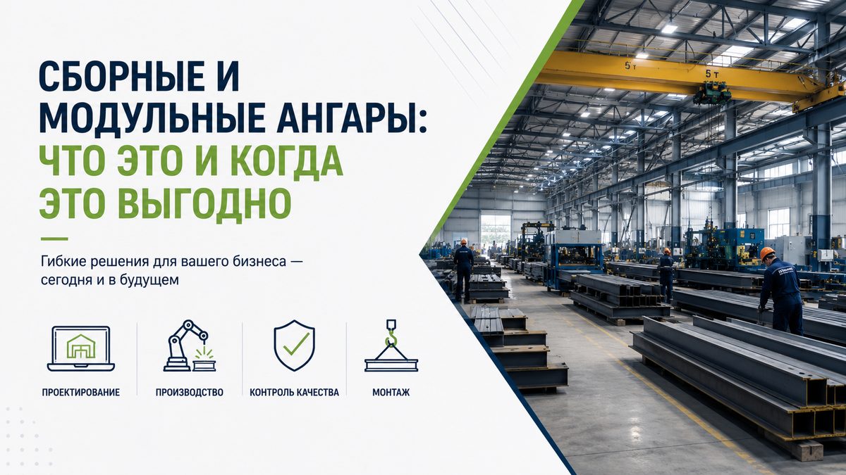 Сборные и модульные ангары: что это и когда это выгодно